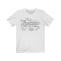 Teach, Love, Inspire Teacher T-Shirt | Love Teaching | Beauty and Education | Quirky Graphic Teach Tshirt | Stylish Teacher Shirt | Trendy Learning | Unisex- Women & Men's Tee | Teach, Love, Inspire