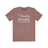 Teacher Shark T-Shirt | Love Teaching | Beauty and Education | Eye Catching Quirky Teach Tshirt | Stylish Teacher Shirt | Trendy Learning | Unisex- Women & Men's Tee | Teacher Shark