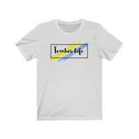 Teacher Life T-Shirt | Love Teaching | Beauty and Education | Eye Catching Teach Tshirt | Stylish Teacher Shirt | Trendy Learning | Unisex- Women & Men's Tee | Teacher Life