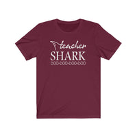 Teacher Shark T-Shirt | Love Teaching | Beauty and Education | Eye Catching Quirky Teach Tshirt | Stylish Teacher Shirt | Trendy Learning | Unisex- Women & Men's Tee | Teacher Shark