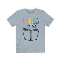 Reading Teacher T-Shirt | Love Teaching | Beauty and Education | Quirky Reading Teach Tshirt | Stylish Teacher Shirt | Trendy Learning | Unisex- Women & Men's Tee | Reading is Lit