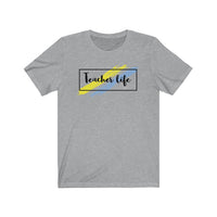 Teacher Life T-Shirt | Love Teaching | Beauty and Education | Eye Catching Teach Tshirt | Stylish Teacher Shirt | Trendy Learning | Unisex- Women & Men's Tee | Teacher Life