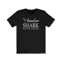 Teacher Shark T-Shirt | Love Teaching | Beauty and Education | Eye Catching Quirky Teach Tshirt | Stylish Teacher Shirt | Trendy Learning | Unisex- Women & Men's Tee | Teacher Shark