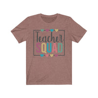 Teacher Squad T-Shirt | Love Teaching | Beauty and Education | Eye Catching Quirky Teach Tshirt | Stylish Teacher Shirt | Trendy Learning | Unisex- Women & Men's Tee | Teacher Squad