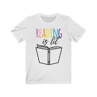 Reading Teacher T-Shirt | Love Teaching | Beauty and Education | Quirky Reading Teach Tshirt | Stylish Teacher Shirt | Trendy Learning | Unisex- Women & Men's Tee | Reading is Lit