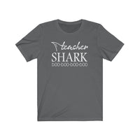 Teacher Shark T-Shirt | Love Teaching | Beauty and Education | Eye Catching Quirky Teach Tshirt | Stylish Teacher Shirt | Trendy Learning | Unisex- Women & Men's Tee | Teacher Shark