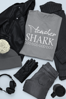 Teacher Shark T-Shirt | Love Teaching | Beauty and Education | Eye Catching Quirky Teach Tshirt | Stylish Teacher Shirt | Trendy Learning | Unisex- Women & Men's Tee | Teacher Shark