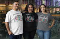 Teacher Squad T-Shirt | Love Teaching | Beauty and Education | Eye Catching Quirky Teach Tshirt | Stylish Teacher Shirt | Trendy Learning | Unisex- Women & Men's Tee | Teacher Squad